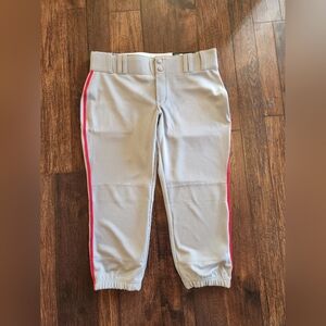 Champro Gray softball Pants with Red Stripe
